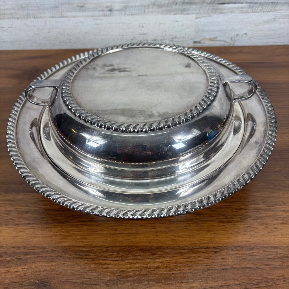 Vintage Silver Plated EPNS Divided Serving Dish #3108‎